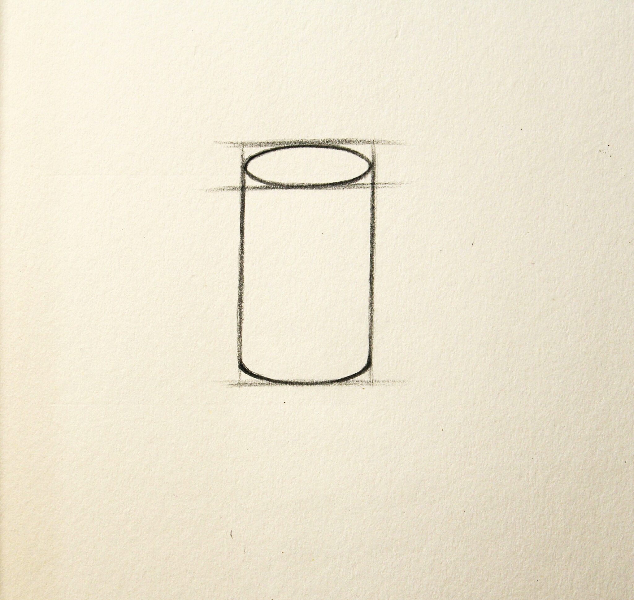 How to draw a Basic Cylinder step by step Tutorial Cylinder Shape