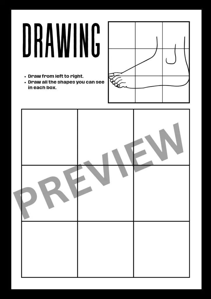 Feet Drawing Worksheet