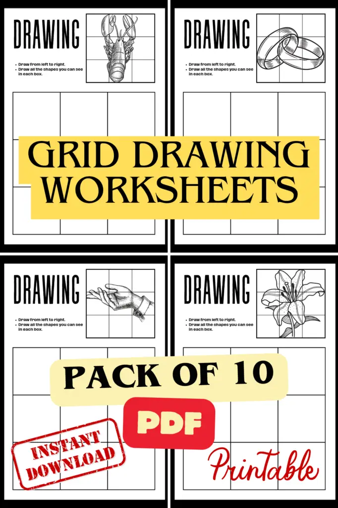 Grid Drawing Worksheets for Beginners Intermediate PDF