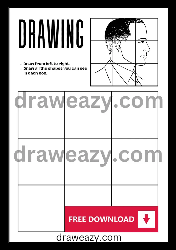 Side Face Drawing Grid Method Worksheet PDF