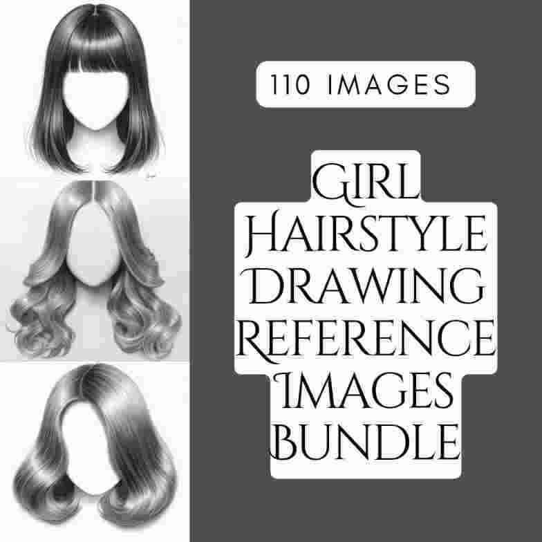Girl Hairstyles Drawing Reference Images Bundle