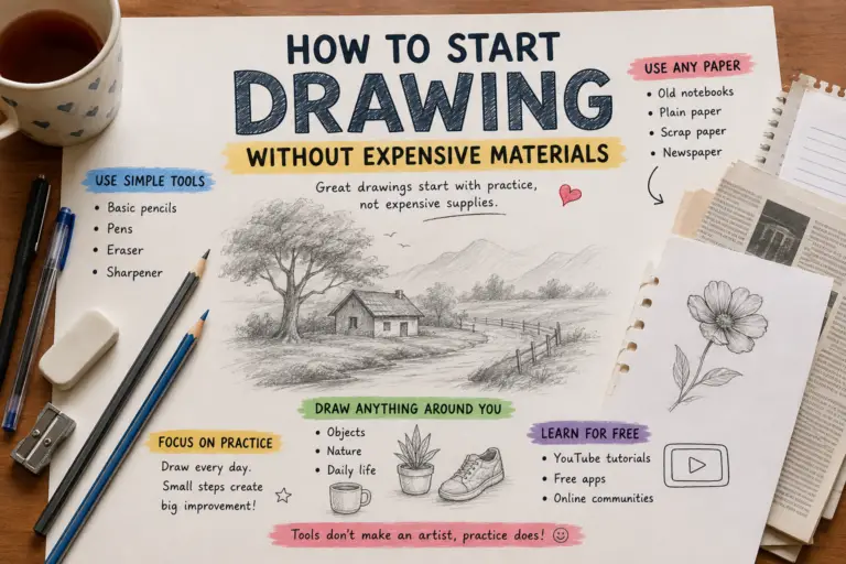 How to Start Drawing Without Expensive Materials